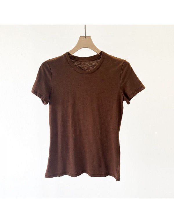Spring and summer new women's bamboo t-shirt 