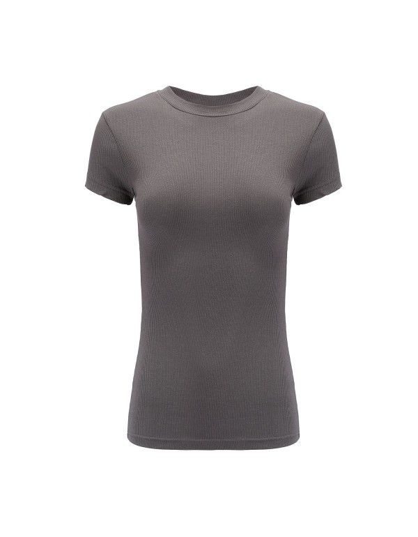 European and American t-shirt with short sleeves and large breasts for women in spring and summer 