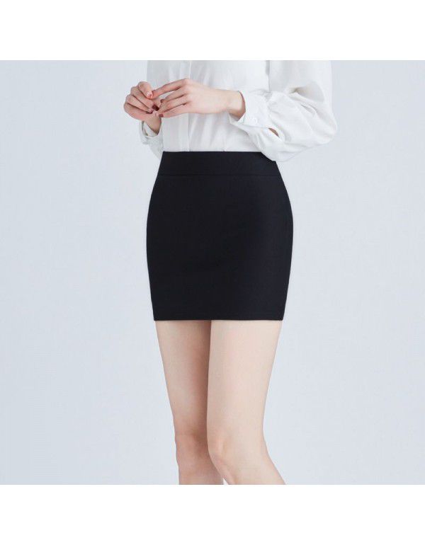 Spring and summer buttock skirt elastic slim nightclub miniskirt high waist miniskirt professional OL one-step skirt large size work dress 
