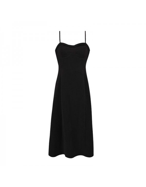 Suspended Dress Women's Winter French Velvet Bra Sexy Dress 
