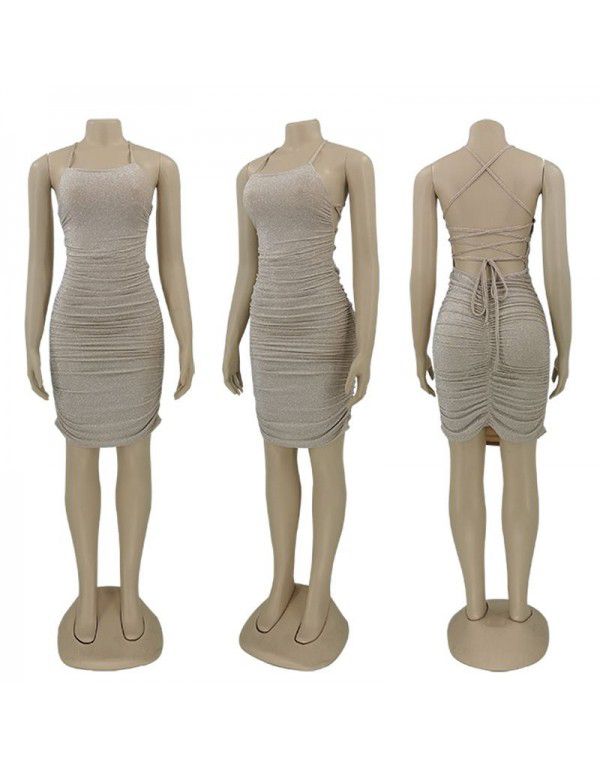 Sexy Wrapped Hip Suspended Dress Dress High Quality Dress