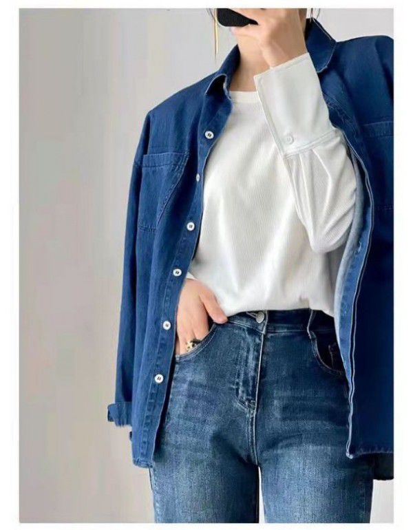 Recommended white round-neck long-sleeved shirt sleeve design sense careful machine T-shirt women's versatile top 