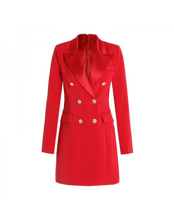 Suit Dress Black White Slim Fit Commuter Dress Dress Dress Dress Women's Fashion