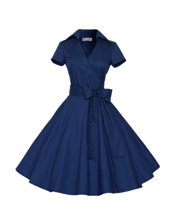Women's 50s Hepburn French polka dot dress