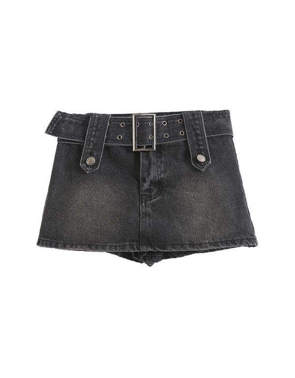 Summer New Street Style Low Waist Anti Runaway Skirt Pants Wrapped Hip Skirt