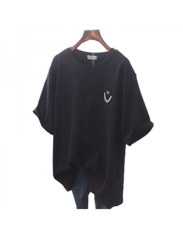White T-shirt Women's Short Sleeve 2023 Summer New Korean Loose Large Student Dress Women's Ins One Piece