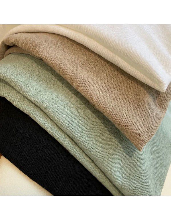 Cotton Hemp T-shirt Women 2023 Summer New Thin Short Sleeve Cover Shirt Women Transparent Loose Sunscreen Inner Layer Top