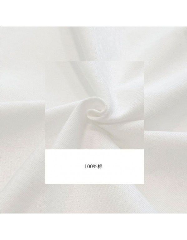 Solid color split long-sleeved T-shirt women's 2022 spring new Korean loose casual top bottom 