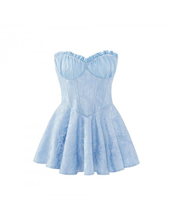New jacquard waistband design sense bra dress, sma...