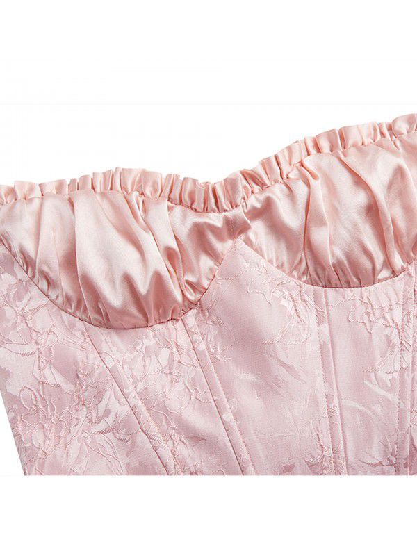 New jacquard waistband design sense bra dress, small crowd, thin, soft and luxurious short skirt 