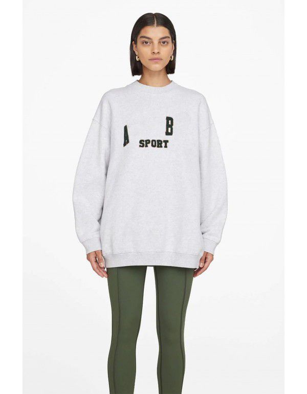 Spring Dress Occidental Style Casual Fashion Letter Embroidery Pullover Sweatshirt Women's Loose Versatile Long Sleeve Fleece Sweater