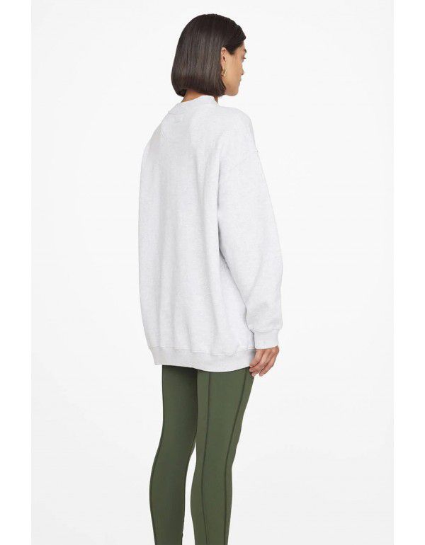 Spring Dress Occidental Style Casual Fashion Letter Embroidery Pullover Sweatshirt Women's Loose Versatile Long Sleeve Fleece Sweater