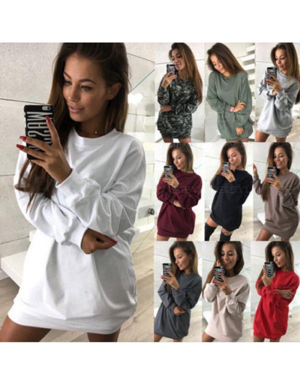 European and American winter new casual round-neck...