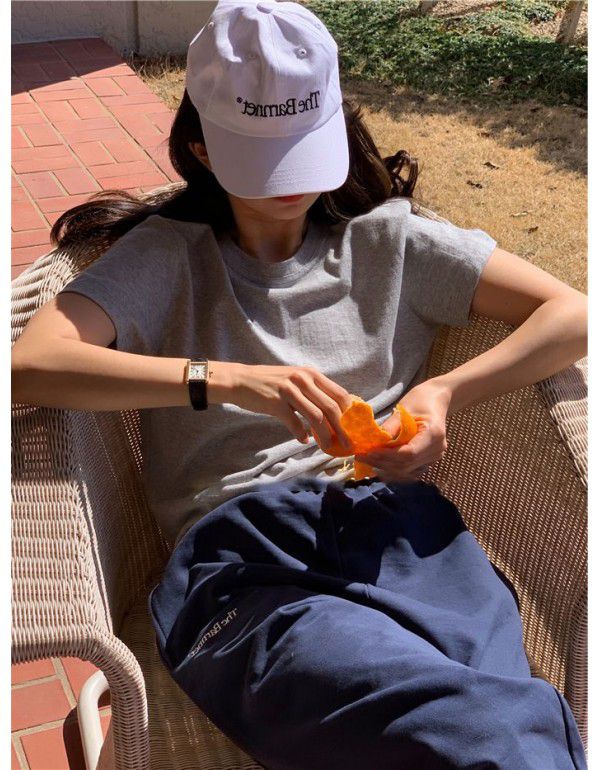 Spring and summer new pure cotton base short-sleeved T-shirt for women 