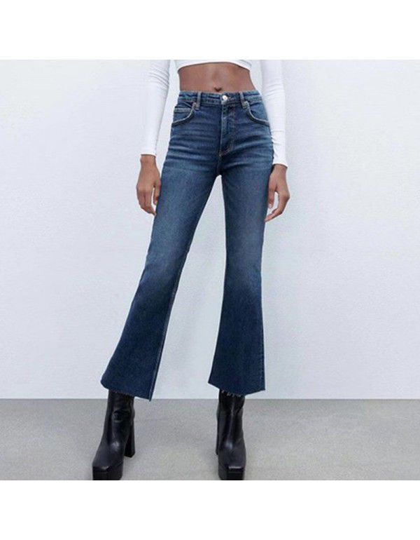Spring New Commuter Women's Ankle Flare Jeans