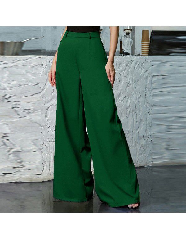 Women's High Waist Wide Leg Pants Loose Women's Cross Border Multi Color Floor Dragging Long Wide Leg Pants