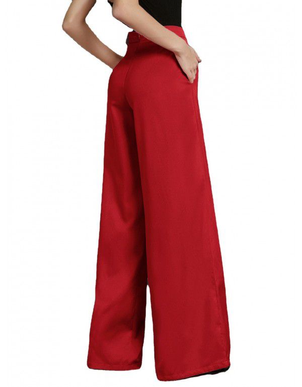 Women's High Waist Wide Leg Pants Loose Women's Cross Border Multi Color Floor Dragging Long Wide Leg Pants