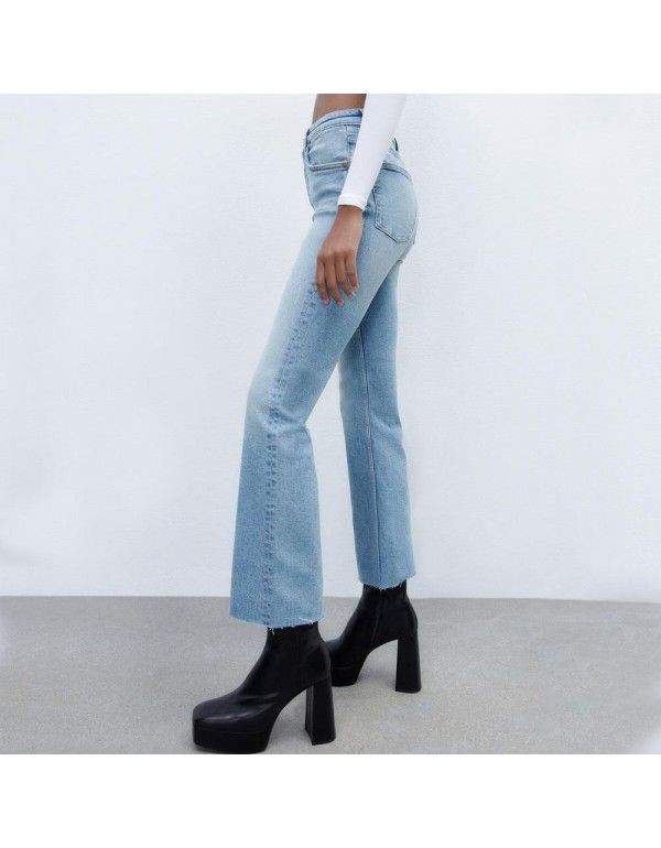 Spring New Commuter Women's Ankle Flare Jeans