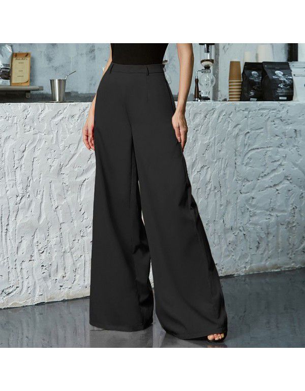 Women's High Waist Wide Leg Pants Loose Women's Cross Border Multi Color Floor Dragging Long Wide Leg Pants