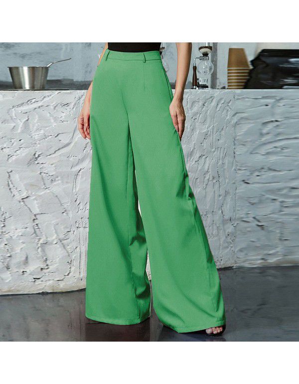 Women's High Waist Wide Leg Pants Loose Women's Cross Border Multi Color Floor Dragging Long Wide Leg Pants