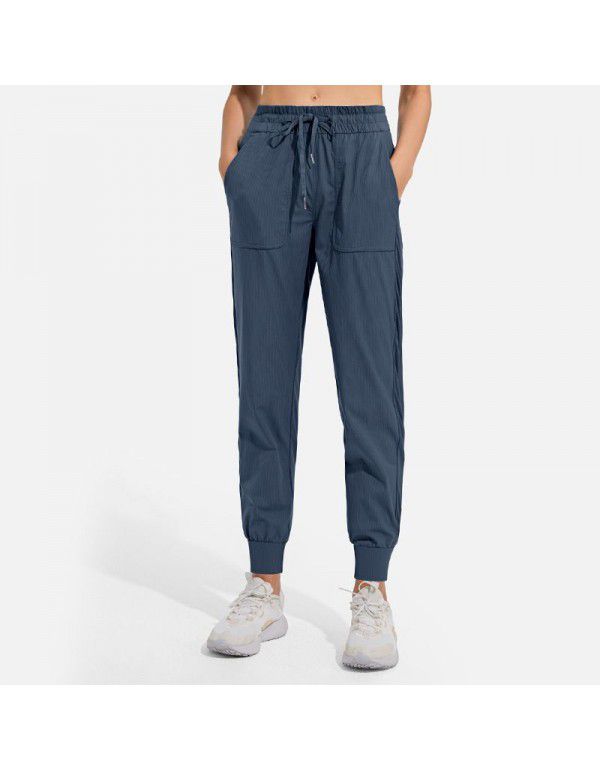 Sports Pants Women's Loose Relaxed Drawstring Leggings Slim Running Dance Yoga Pants Breathable Fitness Pants