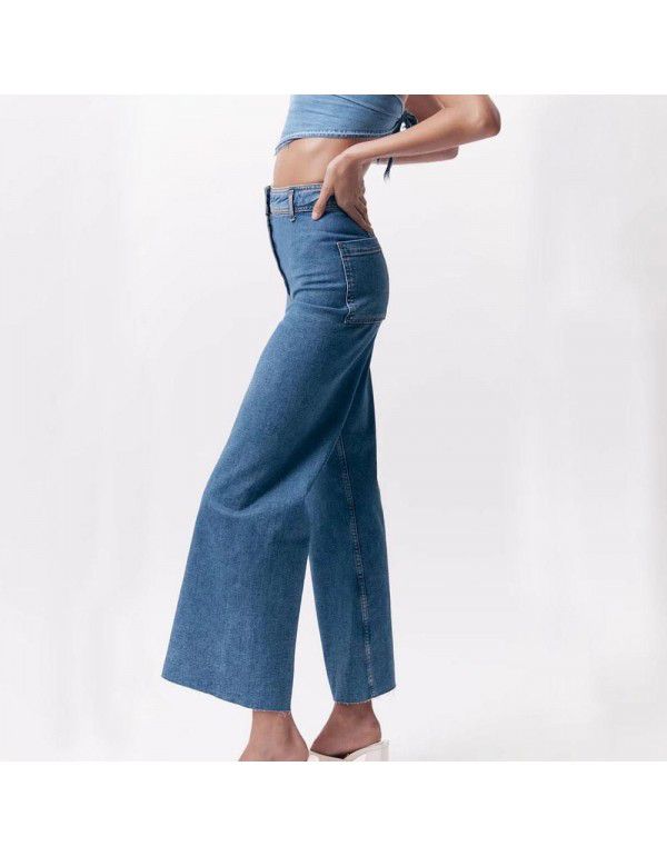 New Women's Straight Loose Fit Fashion Versatile Jeans