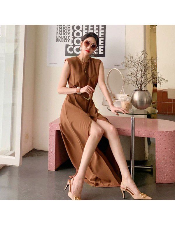 New Korean Style French Style Waist Wrapped Slim Split Wide Leg Pants Fashion Professional Jumpsuit