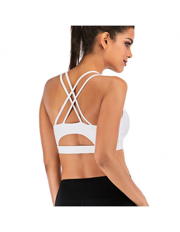 New popular yoga suit, sports quick drying suit, arched cut-out back, fitness bra, female