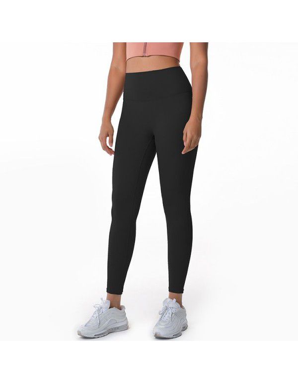 Same Yoga Pants Women's High Waist, Hip Lift, Nude Feel, No Embarrassment Thread Crop Pants 
