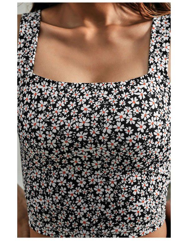 New Little Daisy Sports Bra Women's Nude Feel Moisture Absorbing and Sweatwicking Tight Sports Yoga Dance Dress Women