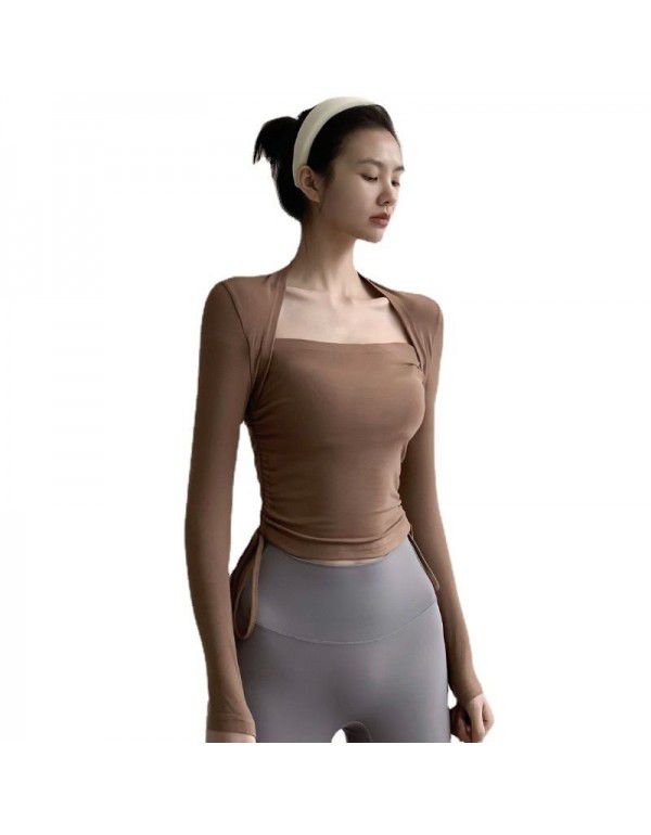 Sports shirt, sunscreen, professional fitness suit, yoga suit, female bandage, slimming, tight, long-sleeved, quick-drying running suit, female 