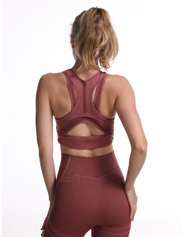 Sexy Sports Bra Long Sleeve Set Running Dress Fitness Long Sleeve Yoga Dress