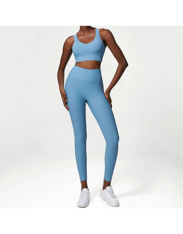 Yoga suit Women's large fitness suit Nude trackless exercise yoga suit