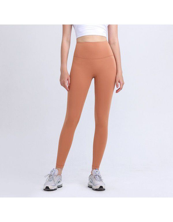 Same Yoga Pants Women's High Waist, Hip Lift, Nude Feel, No Embarrassment Thread Crop Pants 