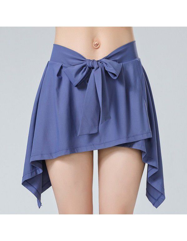 Spring and summer new anti glare short skirt fake two-piece shorts one piece skirt yoga pants running fitness sports skirt pants