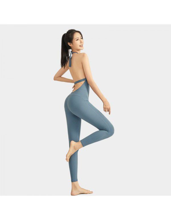 One Piece Bodysuit Women's Spring New European and American Style Slim Dance Sports Set High End Yoga Clothes