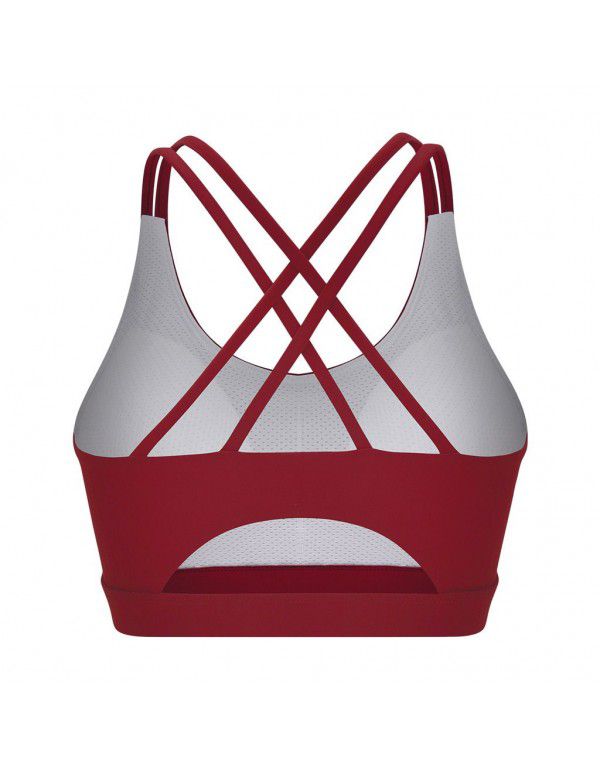 New popular yoga suit, sports quick drying suit, arched cut-out back, fitness bra, female