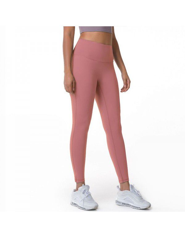 Same Yoga Pants Women's High Waist, Hip Lift, Nude Feel, No Embarrassment Thread Crop Pants 