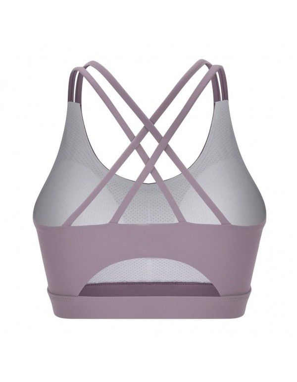 New popular yoga suit, sports quick drying suit, arched cut-out back, fitness bra, female