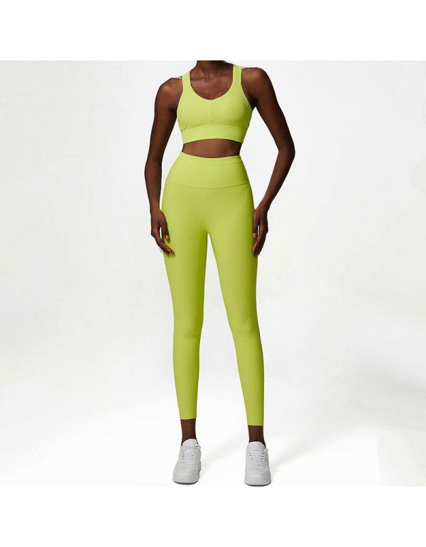 Yoga suit Women's large fitness suit Nude trackless exercise yoga suit