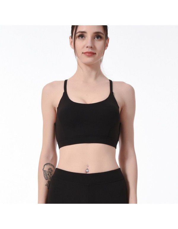 New European and American Beauty Back Sports Yoga Bra Underwear Running Sports Quick-Dry Yoga Gymnastics
