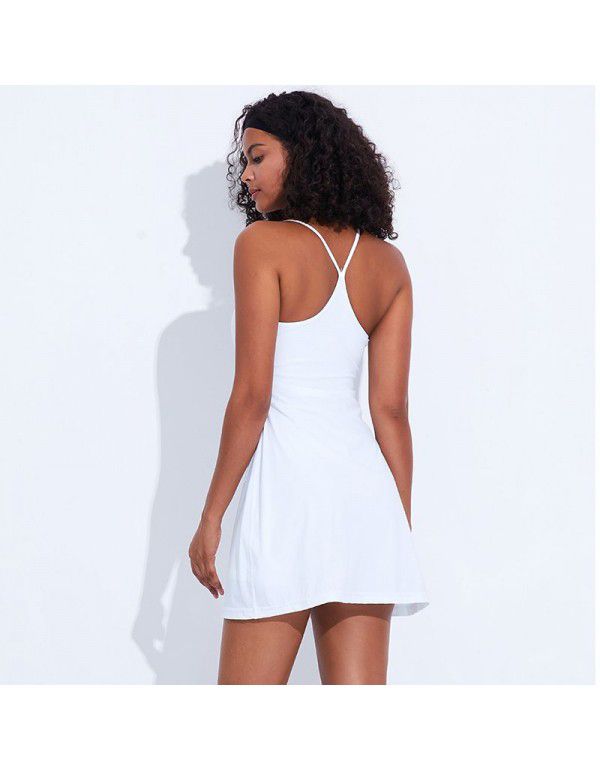Yoga suit multi-function fake two-piece sports dress one-piece volleyball dance suit