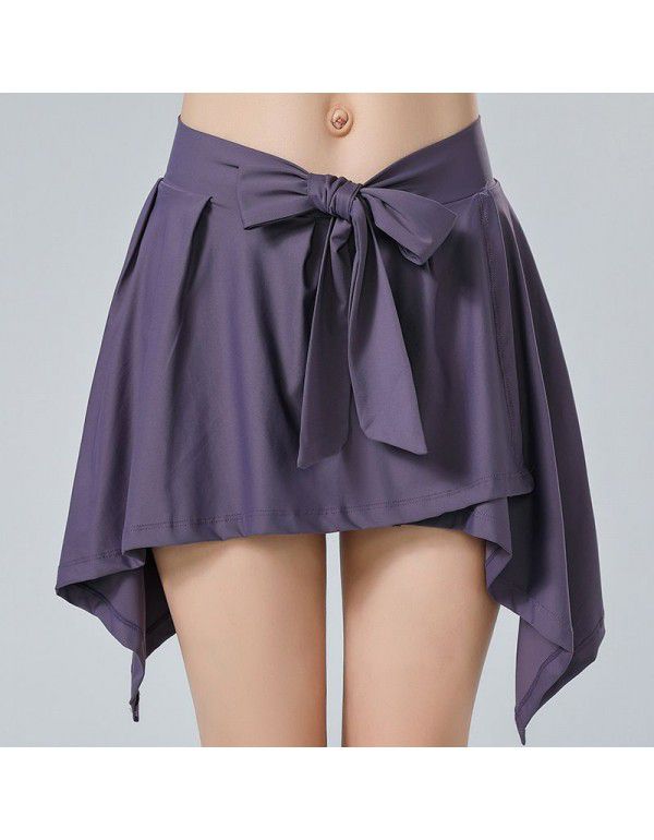 Spring and summer new anti glare short skirt fake two-piece shorts one piece skirt yoga pants running fitness sports skirt pants