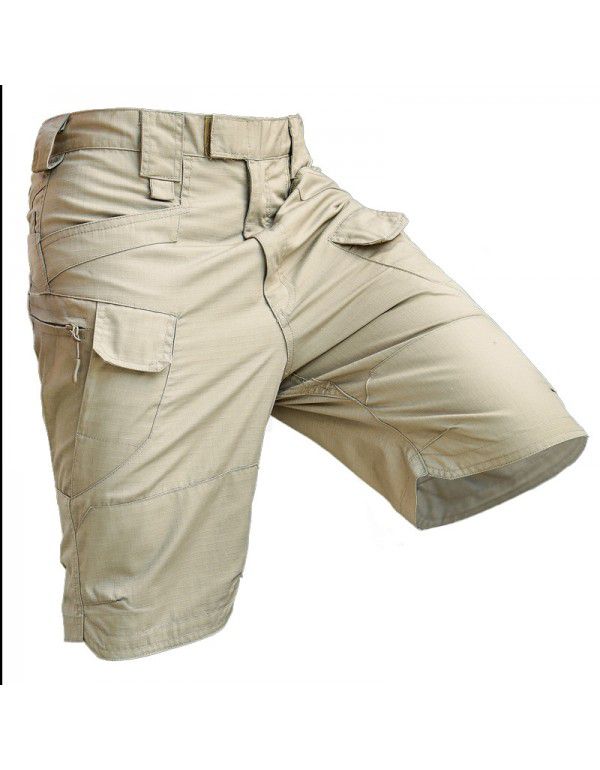 Urban tactical shorts Outdoor work shorts Men's tactical pants Plaid fabric 