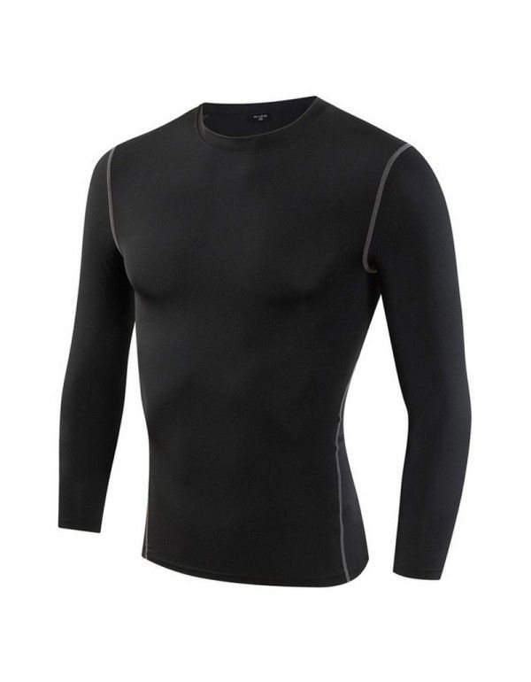 Fitness long-sleeved sports quick-drying clothes compression clothes football basketball running bottoms stretch sweat-absorbing breathable tights 