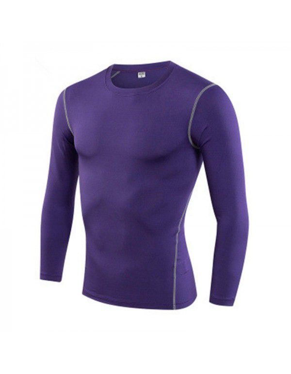 Fitness long-sleeved sports quick-drying clothes compression clothes football basketball running bottoms stretch sweat-absorbing breathable tights 