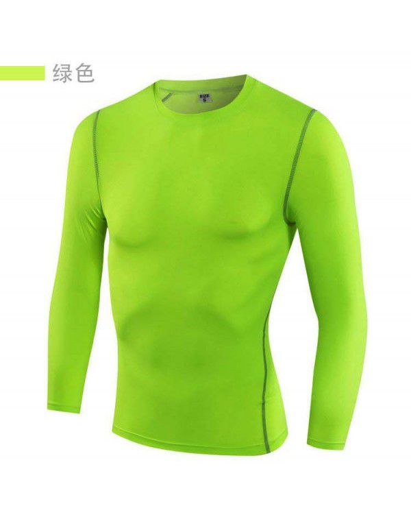 Fitness long-sleeved sports quick-drying clothes compression clothes football basketball running bottoms stretch sweat-absorbing breathable tights 