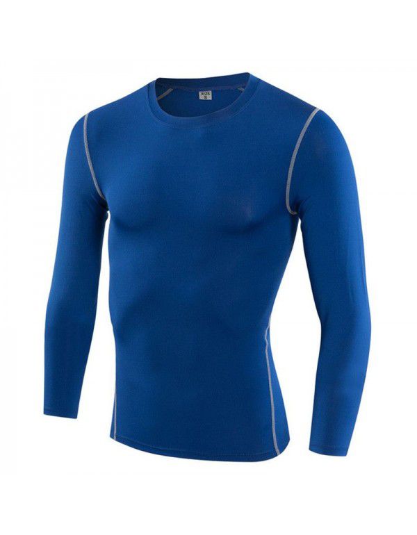 Fitness long-sleeved sports quick-drying clothes compression clothes football basketball running bottoms stretch sweat-absorbing breathable tights 