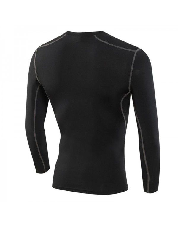 Fitness long-sleeved sports quick-drying clothes compression clothes football basketball running bottoms stretch sweat-absorbing breathable tights 