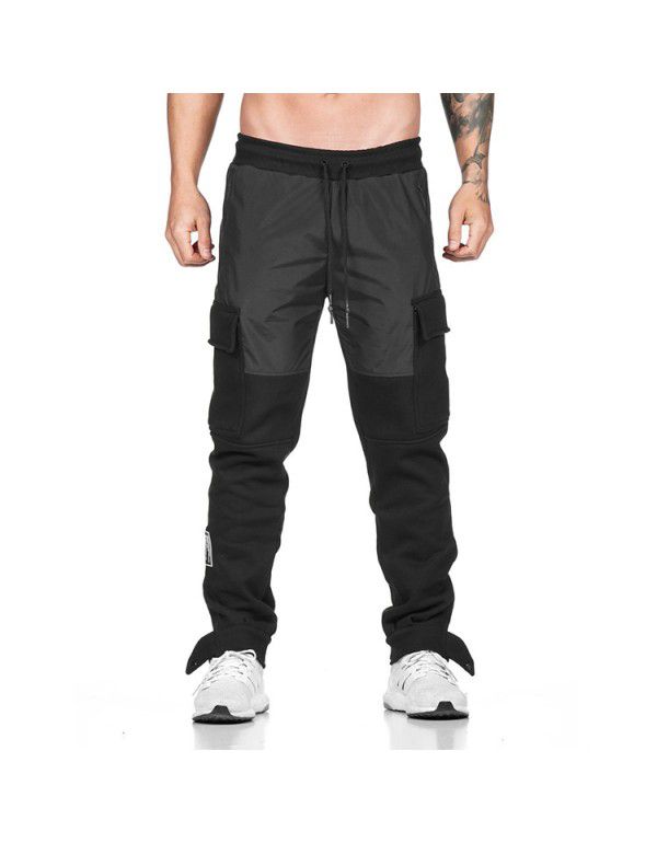 Muscle pants Fitness pants Men's autumn overalls Outdoor casual pants